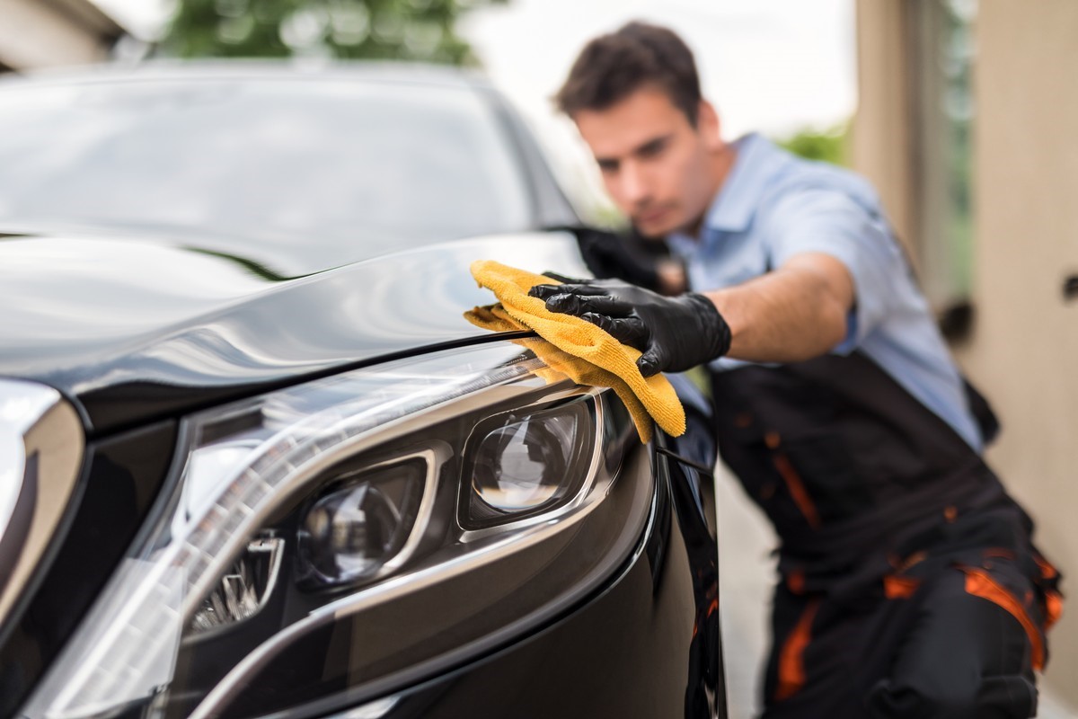 Car Being Waxed